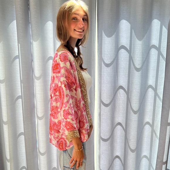 Village lift Merideth embellished kimono top - Picture 8 of 8